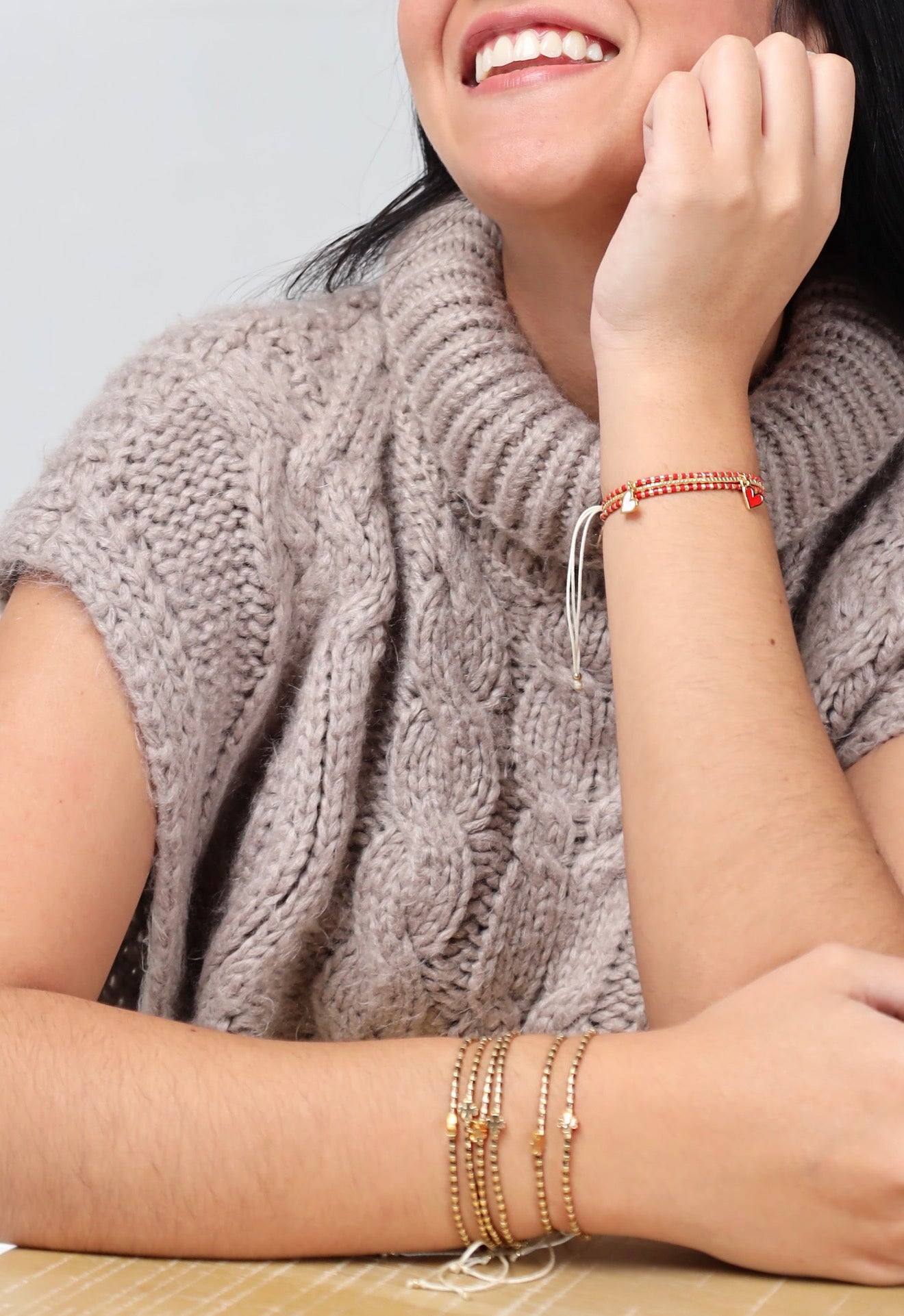 Pulsera Miyuki Trio Heart