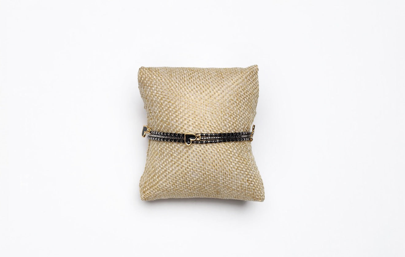 Pulsera Miyuki Trio Heart